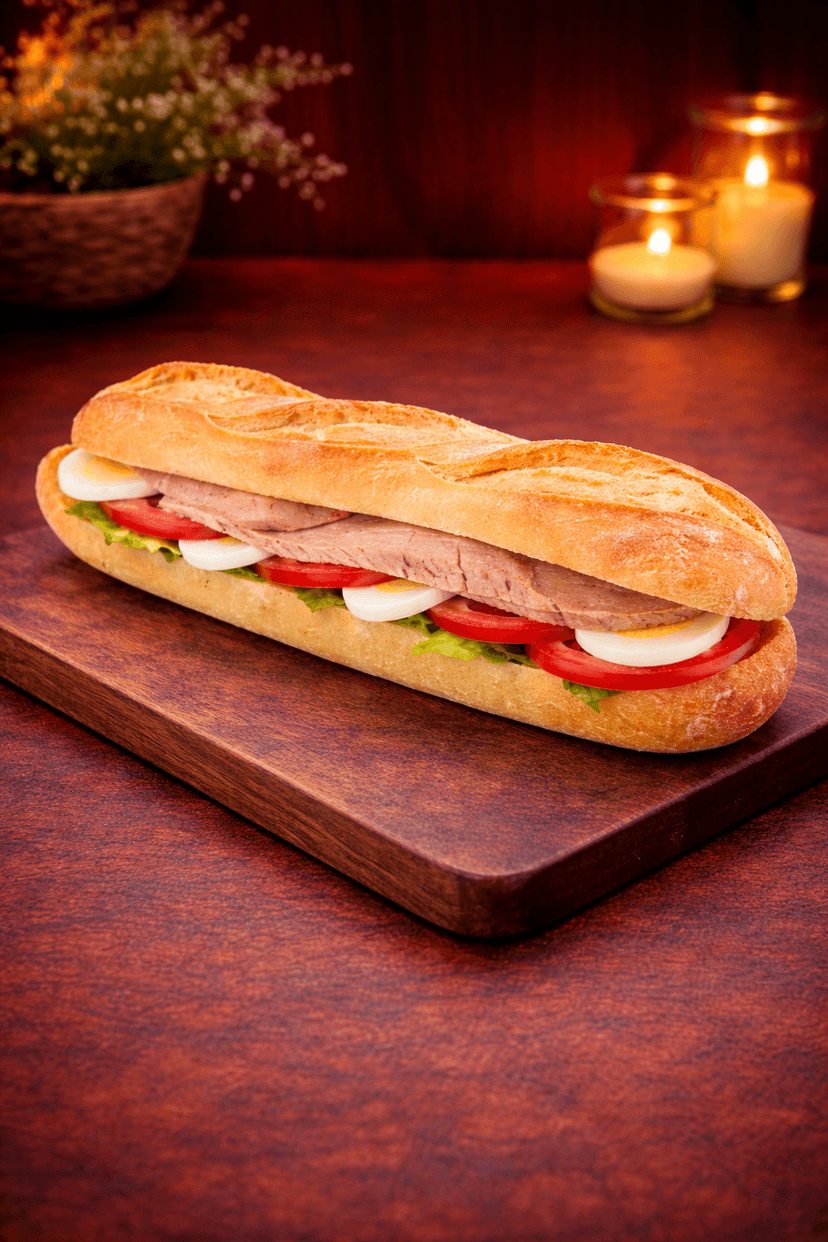 Chicken Strips and Raw Veggie Baguette