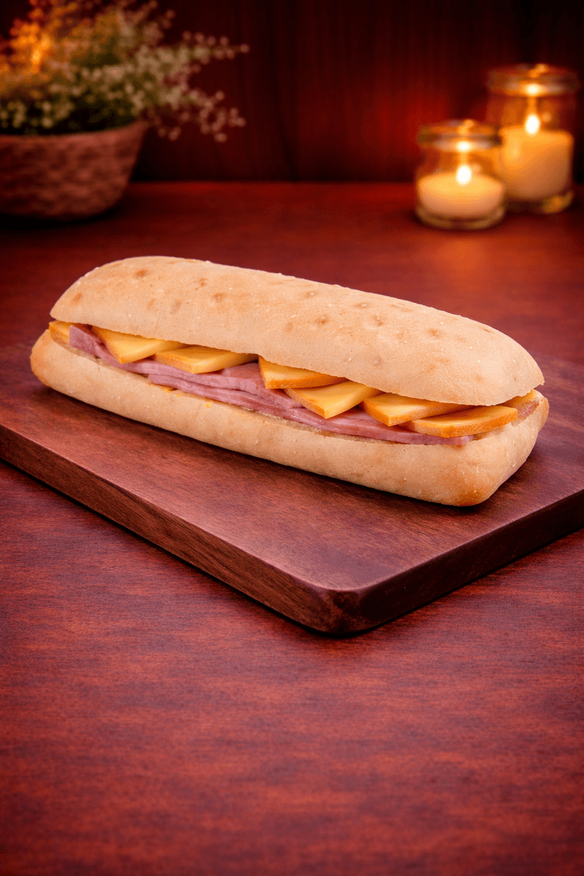 Ham and Raclette Cheese Ciabatta