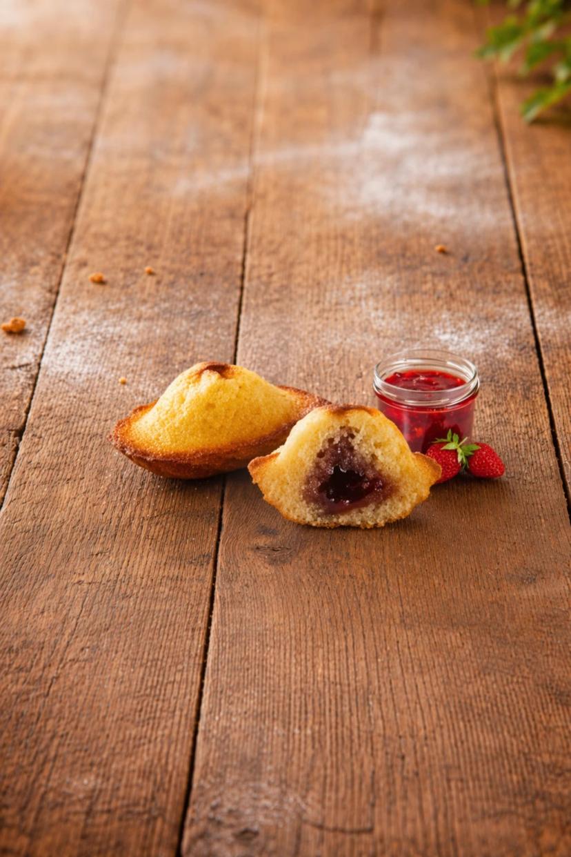 Madeleine fourrée fraise 56g (STM041895)