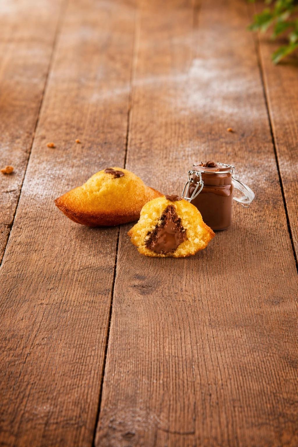 Madeleine fourrée chocolat noisette 56g (STM041688)