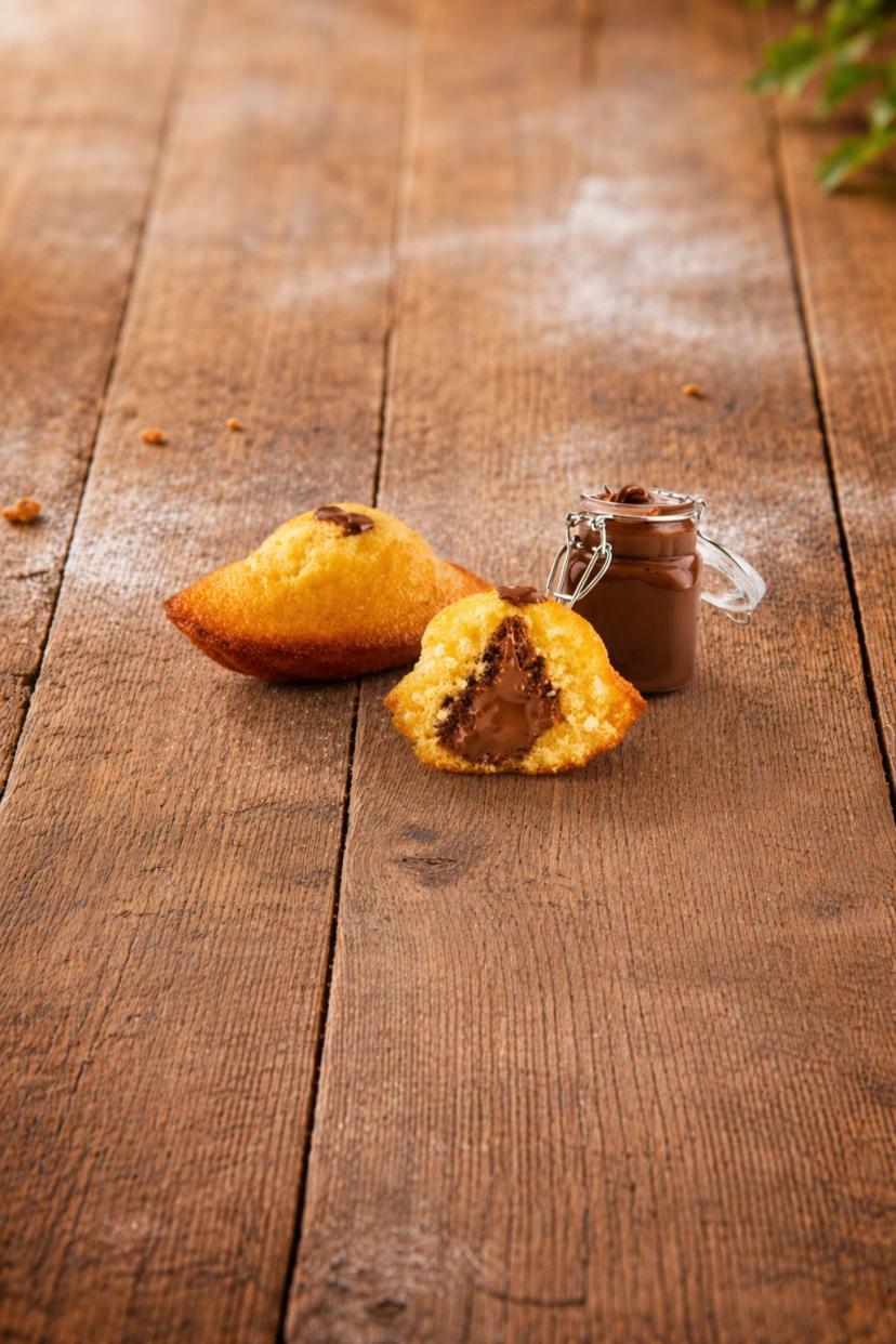 Madeleine fourrée chocolat noisette 56g (STM041688)