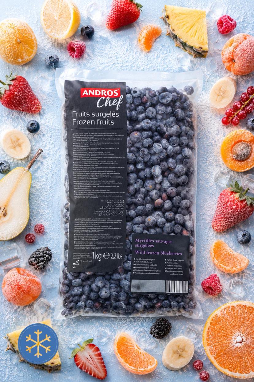 Wild Blueberries IQF, 1kg Bag – Andros Chef (3608580846109)