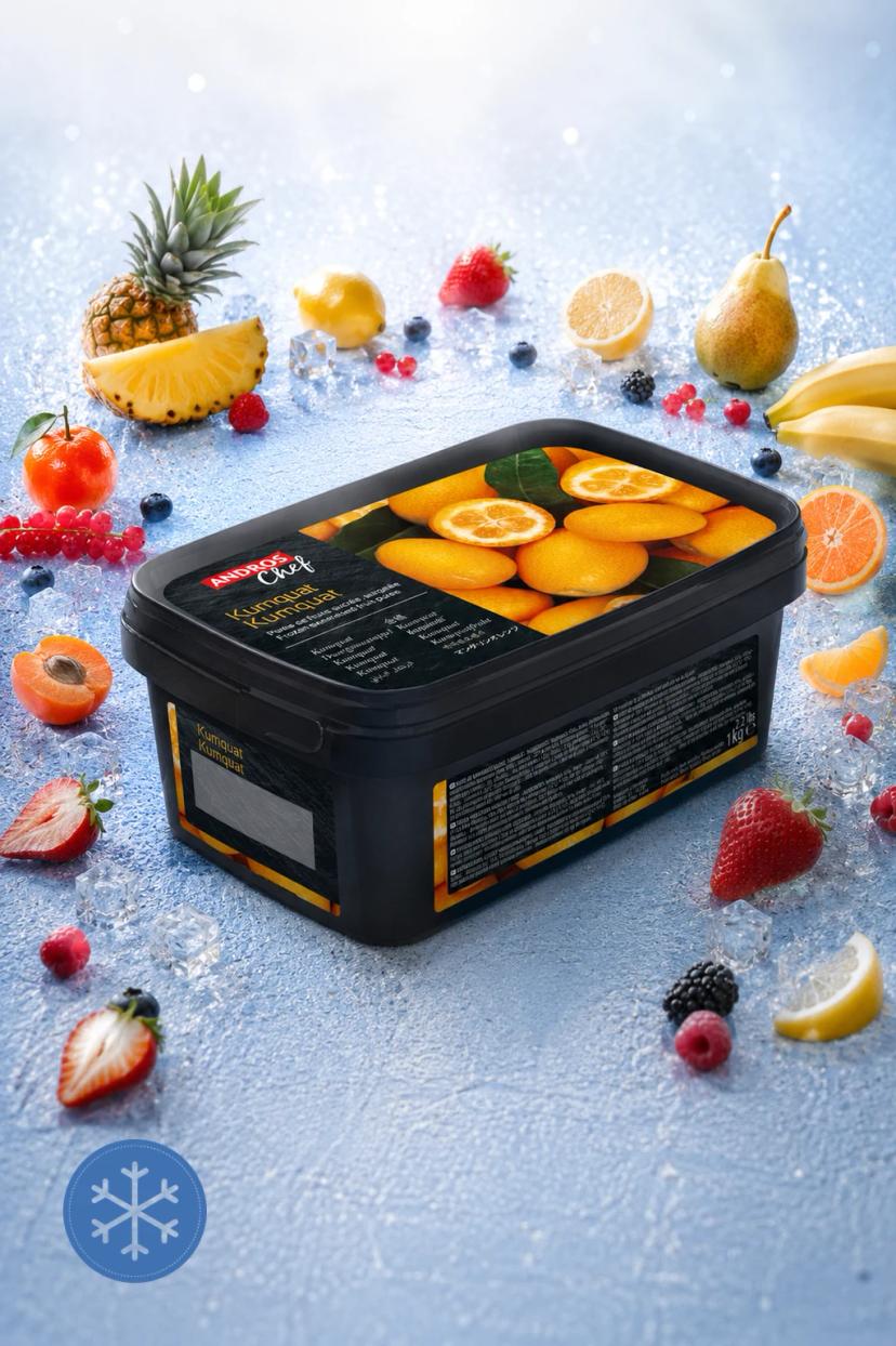 Sweetened Frozen Kumquat Purée 1kg – Andros Chef (3608580050445)