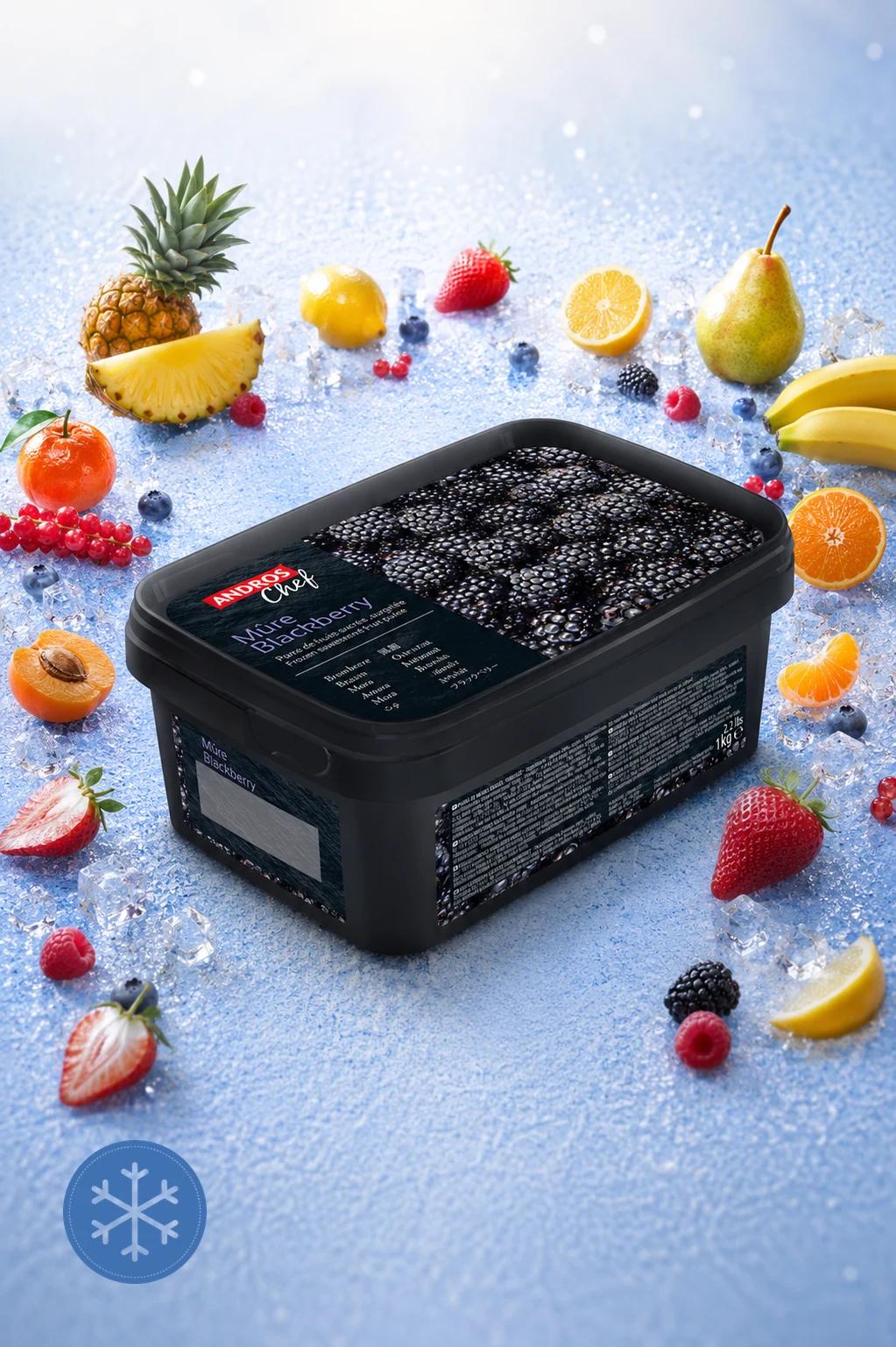 Sweetened Frozen Blackberry Purée 1kg – Andros Chef (3608580816980)