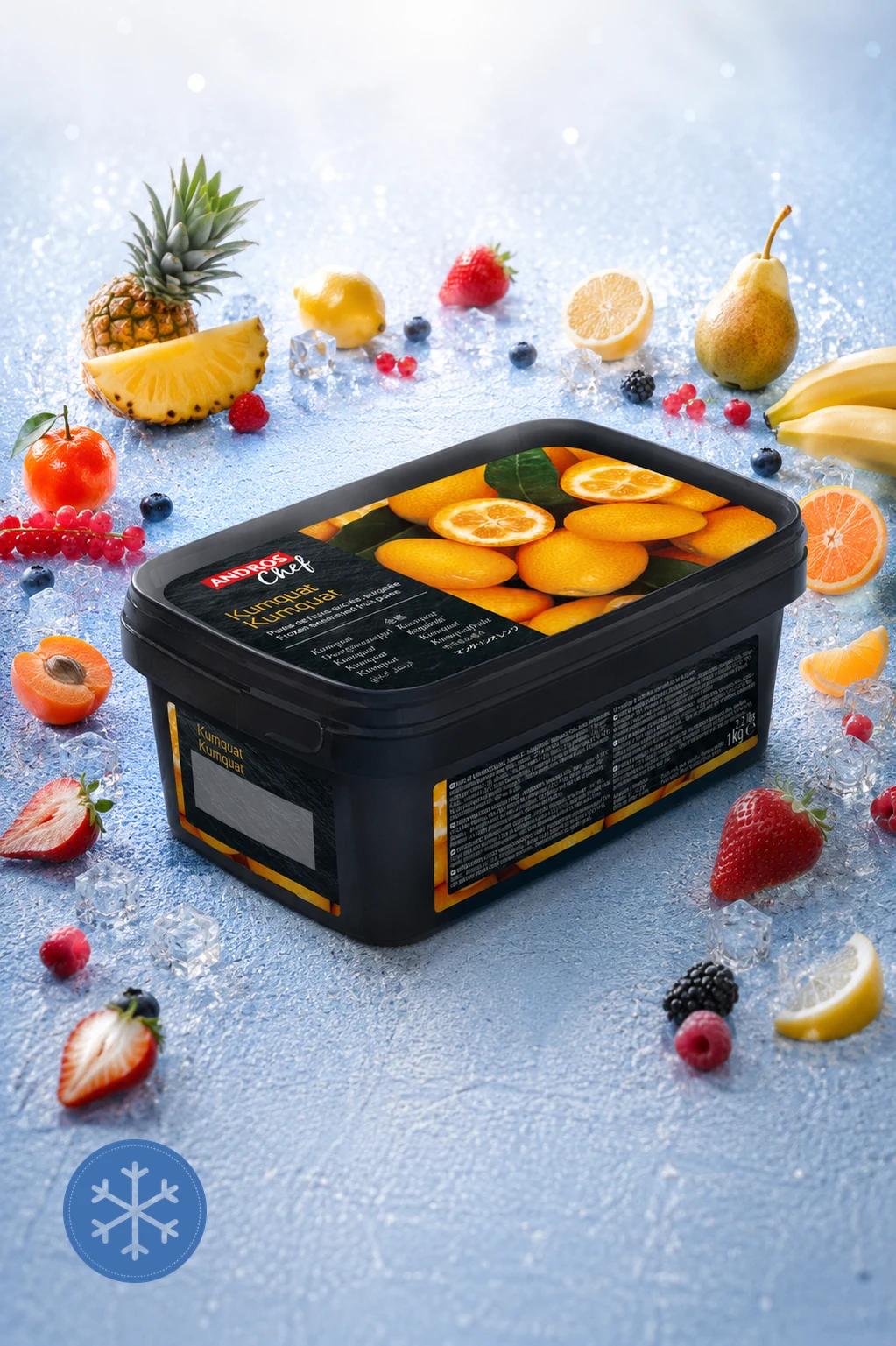 Sweetened Frozen Kumquat Purée 1kg – Andros Chef (3608580050445)